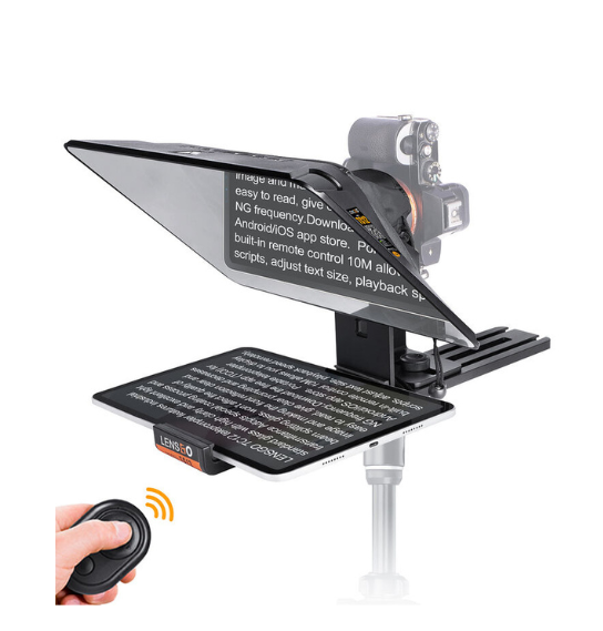 LENSGO 12.9” Aluminum Teleprompter for iPad Tablet DSLR Cameras