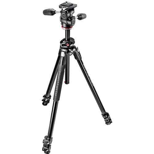 Manfrotto MK290DUA3-3 290 Dual Aluminum Tripod with 3-Way Pan/Tilt Head