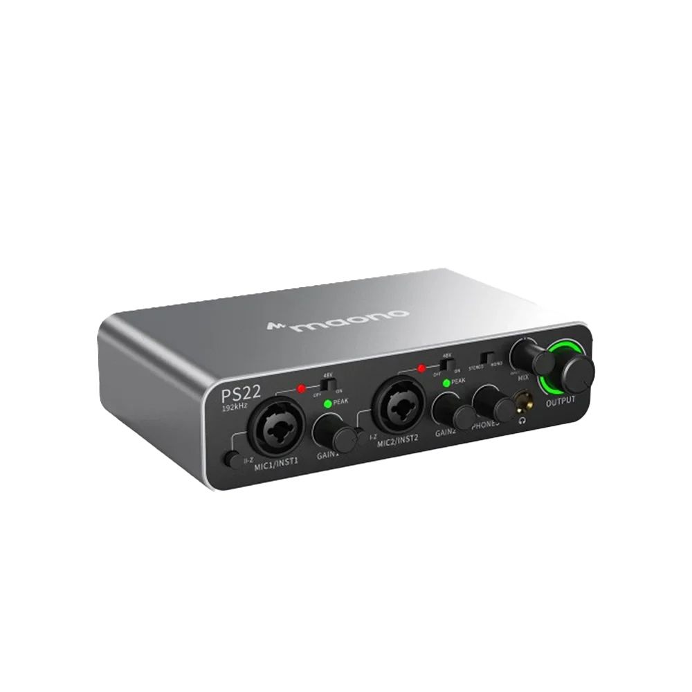 MAONO PS22 Audio Interface for Recording, Music Production, Guitar