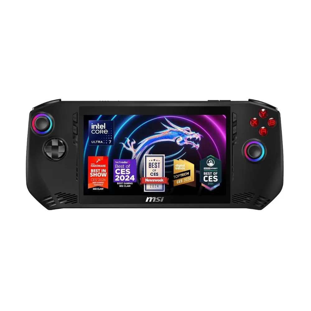 MSI Claw A1M – Core Ultra 7 155U – 16GB RAM – 1TB SSD – Handheld Gaming PC + Free MSI Claw Travel Case