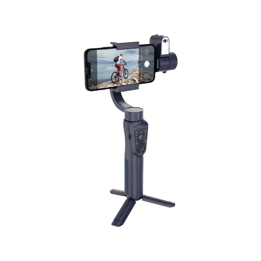 Porodo 3-Axis Ai Tracker & Light Gimbal Stabilizer