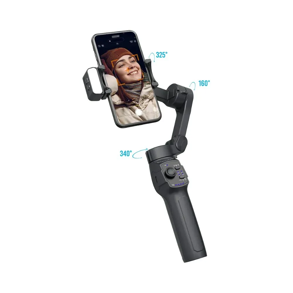 Porodo 3-Axis Gimbal Stabilizer Magnetic Fill Light