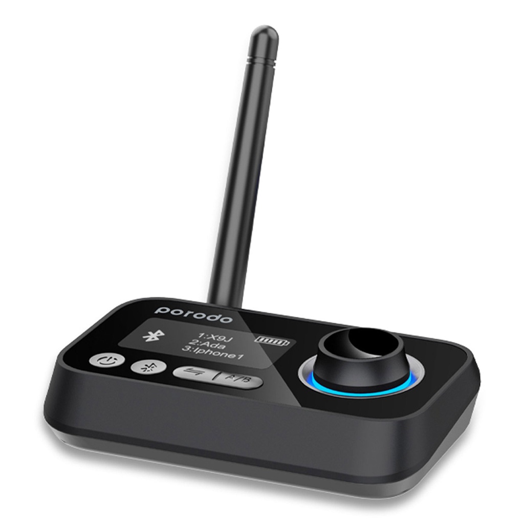 Porodo 3in1 Bluetooth Transmitter Receiver and Wireless Audio Adaptor – Black