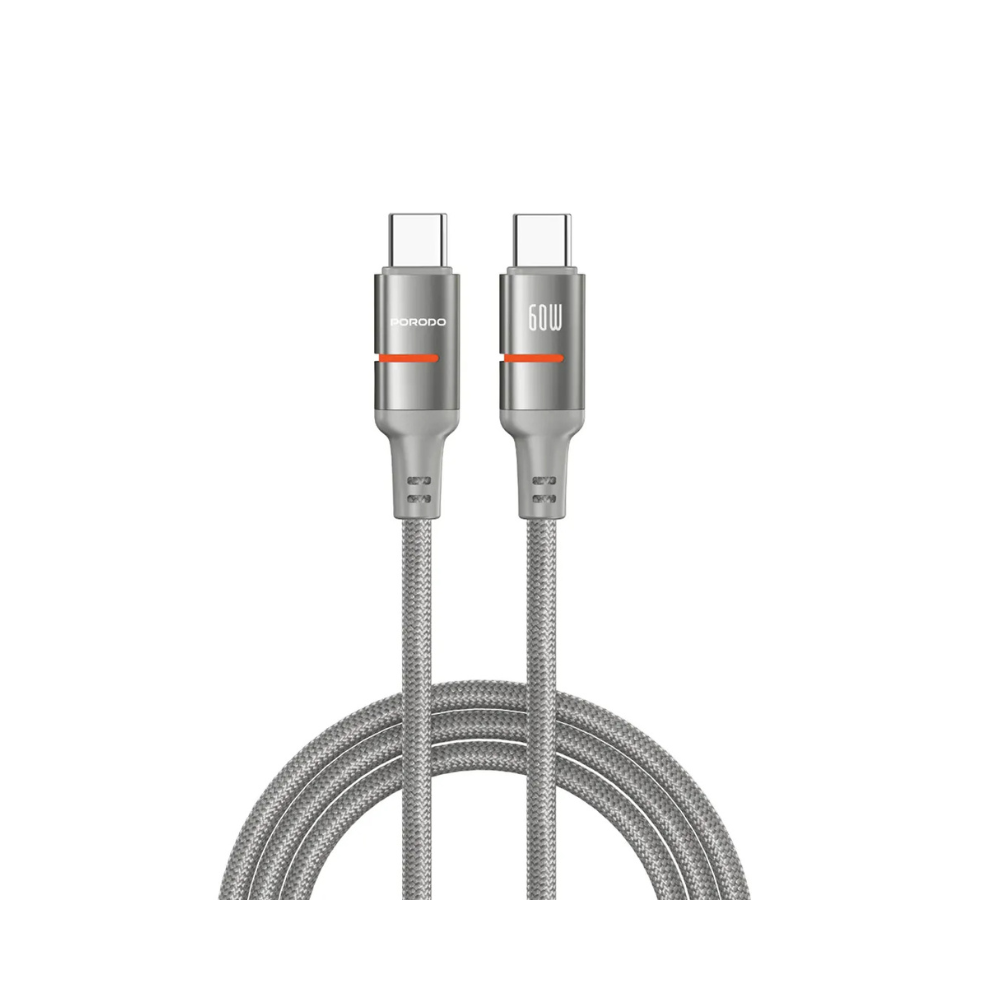 Porodo 60W Type-C to Type-C Braided Cable 3M