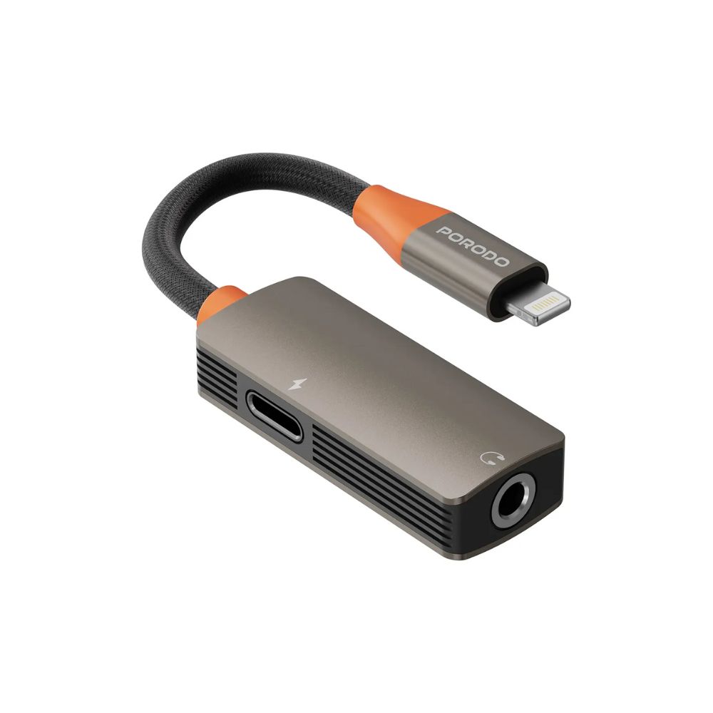 Porodo AudioLink Duo + 3.5 mm Audio & Charge Splitter
