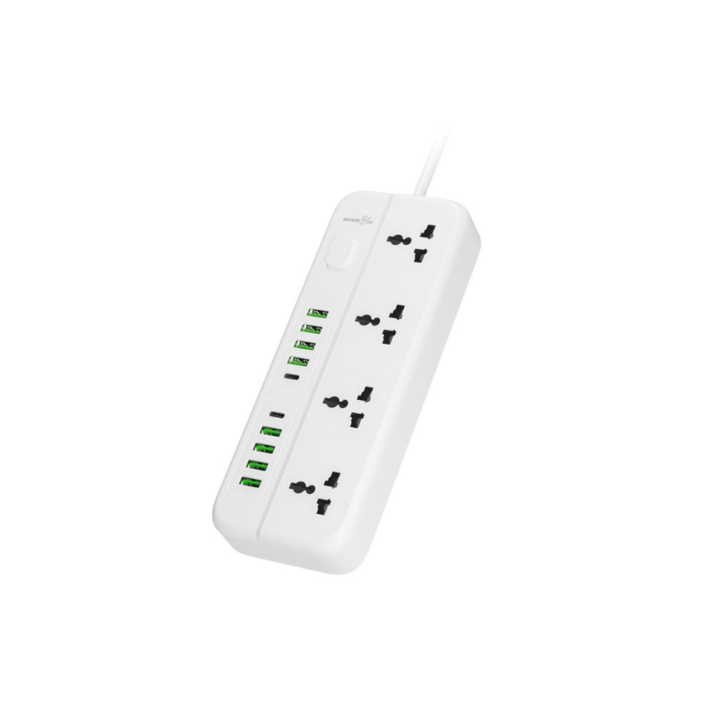Porodo Blue 4 Universal Sockets Power Strip