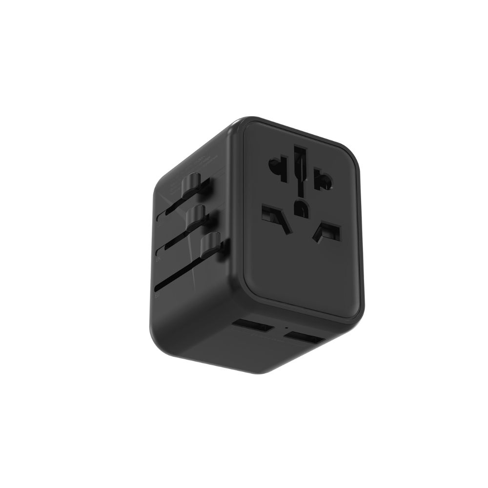 Porodo Dual USB-A Universal Travel Adapter 2.4A