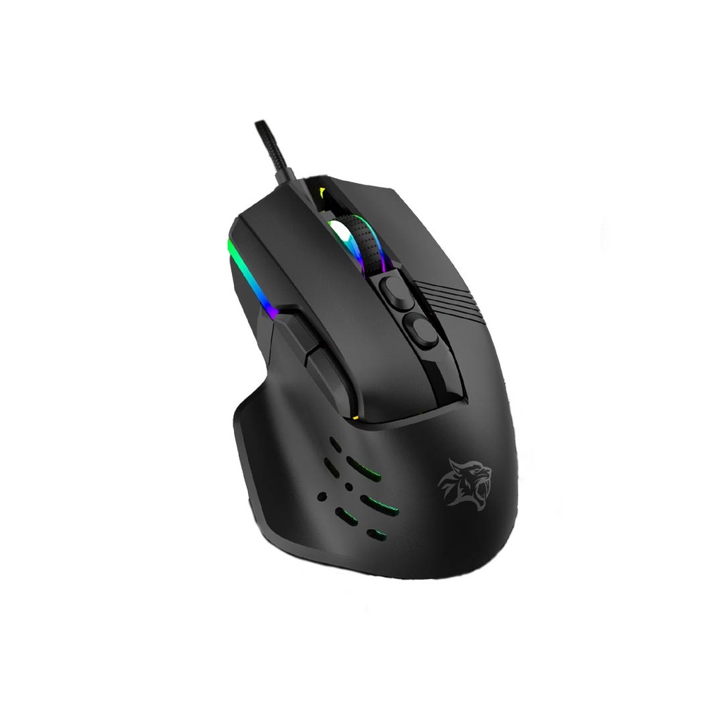 Porodo Gaming 9D Wired Mouse DPI 12800 with 13 Modes RGB Light – Black