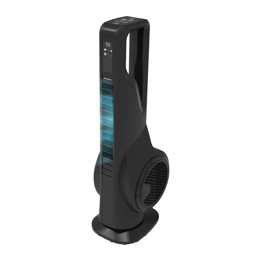 Porodo Lifestyle Coolbreeze 70W Smart Tower Fan with Aromatherapy & Air Purification