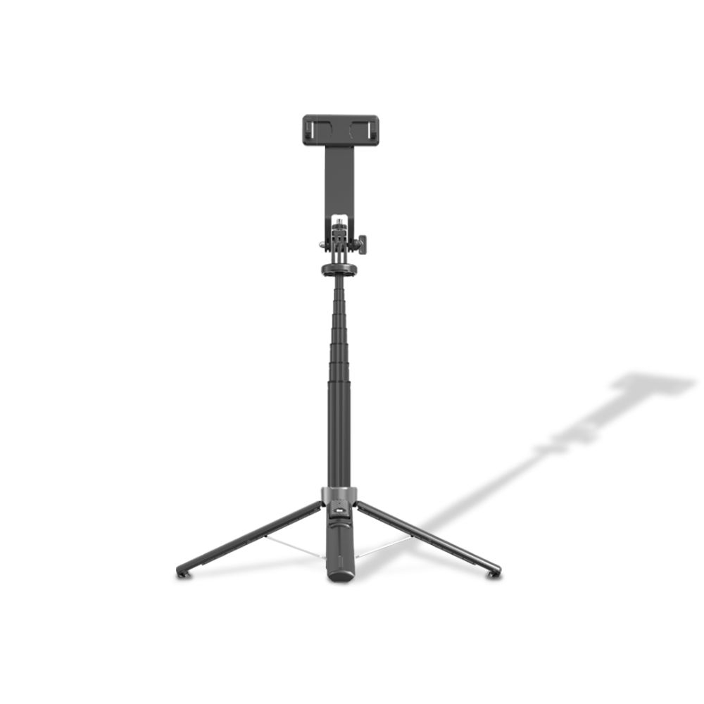 Porodo Selfie Stick 135cm Extendable with Detachable Light 4 Leg Tripod