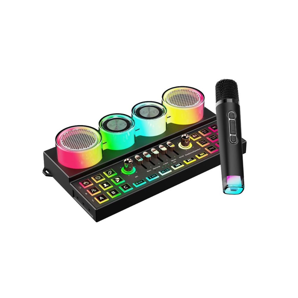 Porodo Soundtec Audiolink Multi-Platform Audio Mixer and Speaker