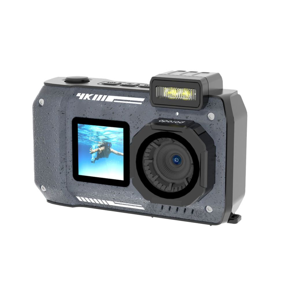 Porodo Waterproof Digital Camera Dual Screen & 18x Zoom
