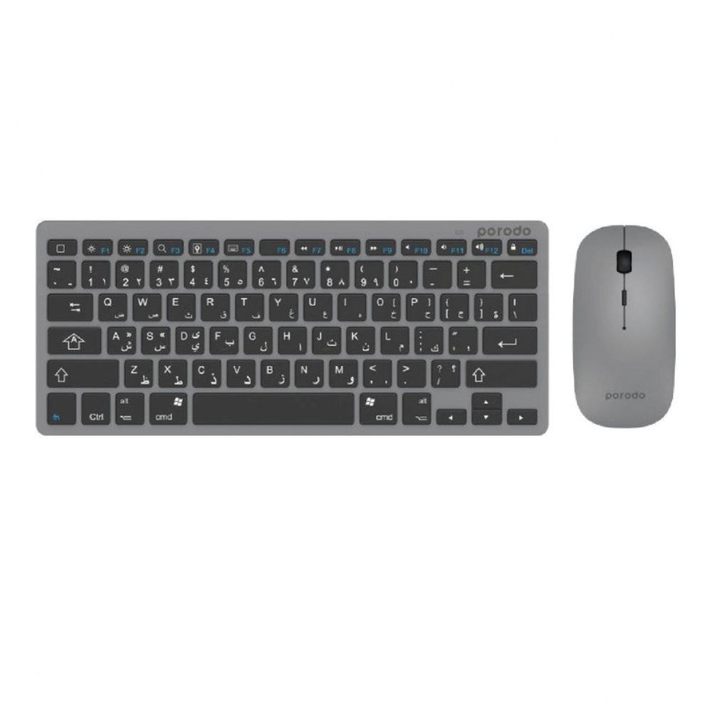 Porodo Wireless Super Slim and Portable Bluetooth Keyboard with Mouse (English / Arabic)