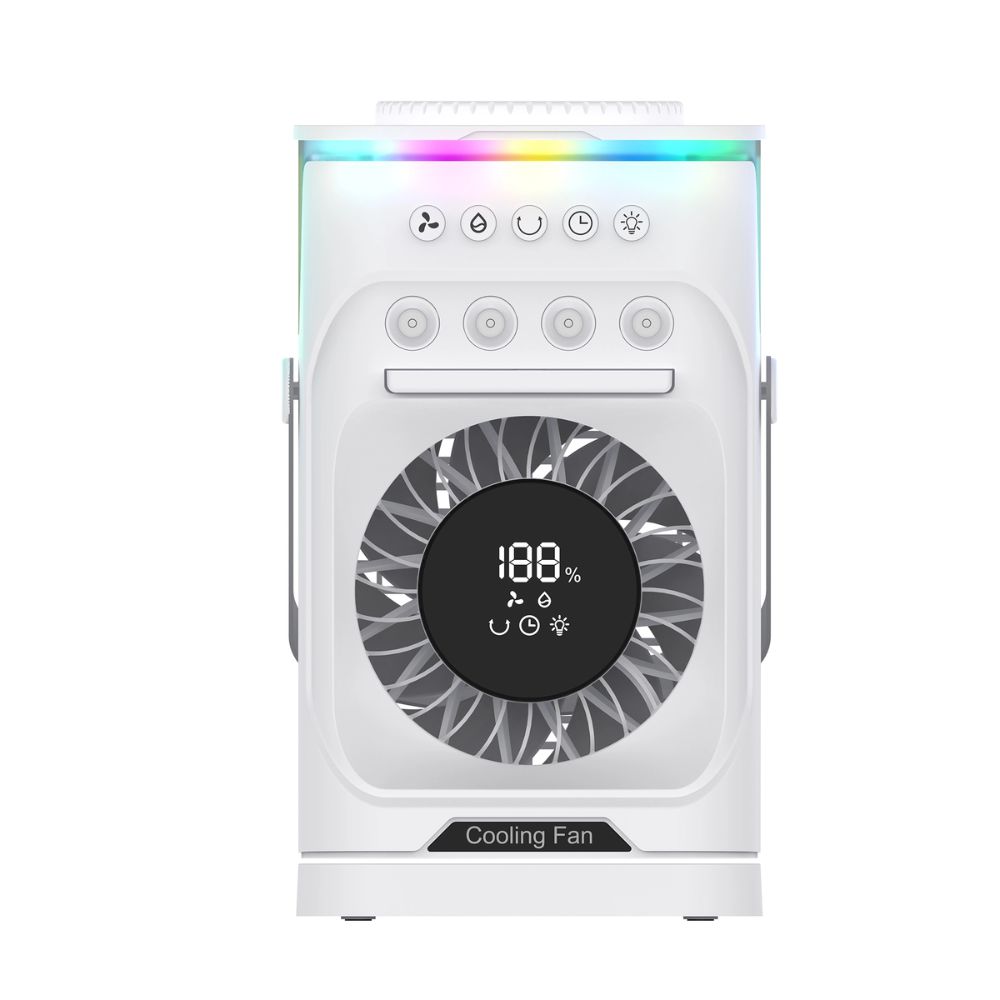 Portable Air Conditioner Fan, 10000 mAh Rechargeable Desk Fan
