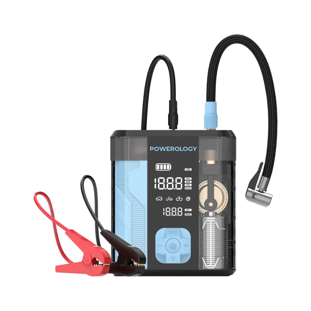 Powerology 3-In-1 Jump Starter & Tire Inflator