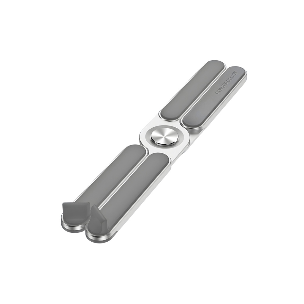 Powerology Adjustable Aluminium Alloy Portable and Foldable Laptop Stand – Silver