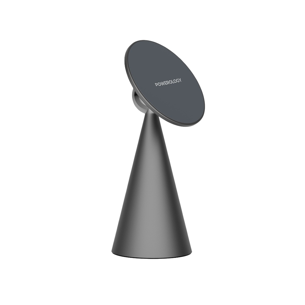 Powerology Desktop Conical Magsafe Phone Holder with 17*N5 Magnets – Dark Grey