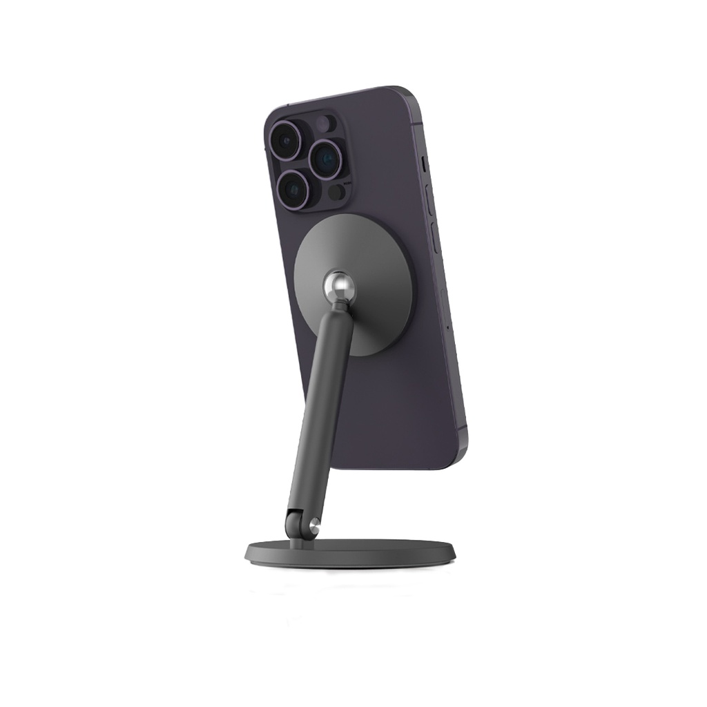 Powerology Rotatable Desktop Magsafe Phone Stand with 17*N5 Magnets – Dark Grey