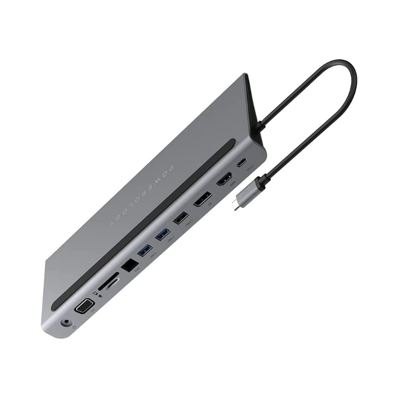 Powerology USB-C Hub 11 in 1 Multi-Port Adapter
