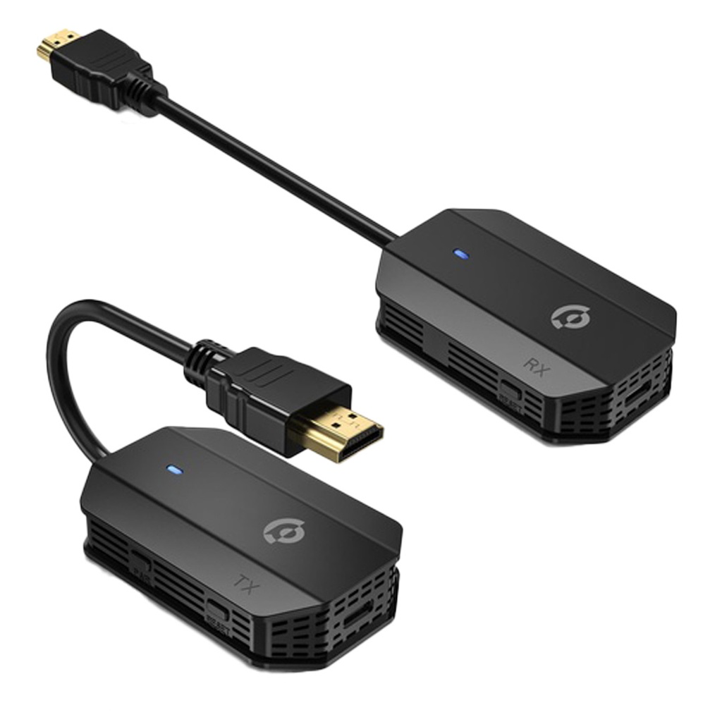 Powerology Wireless HDMI Mirroring Adaptor Pair with USB-C Cable Full HD 1080P – Black