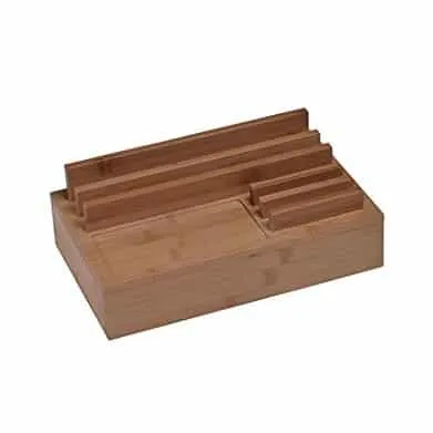 PowerStation Large – Smartphone and Tablet charging station made of wood – Bamboo