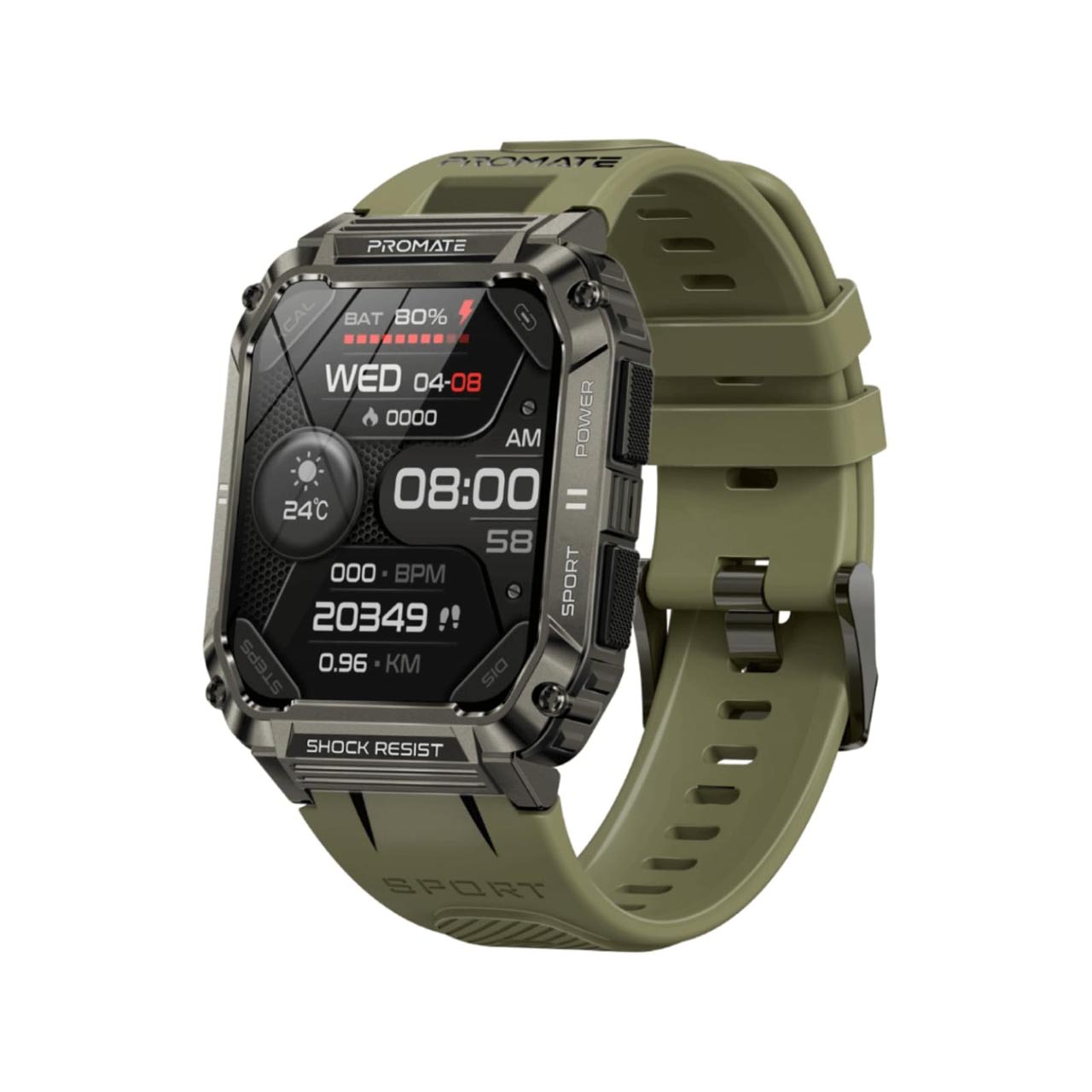Promate XWatch-S19 Smartwatch With Wireless BT Calling – Green