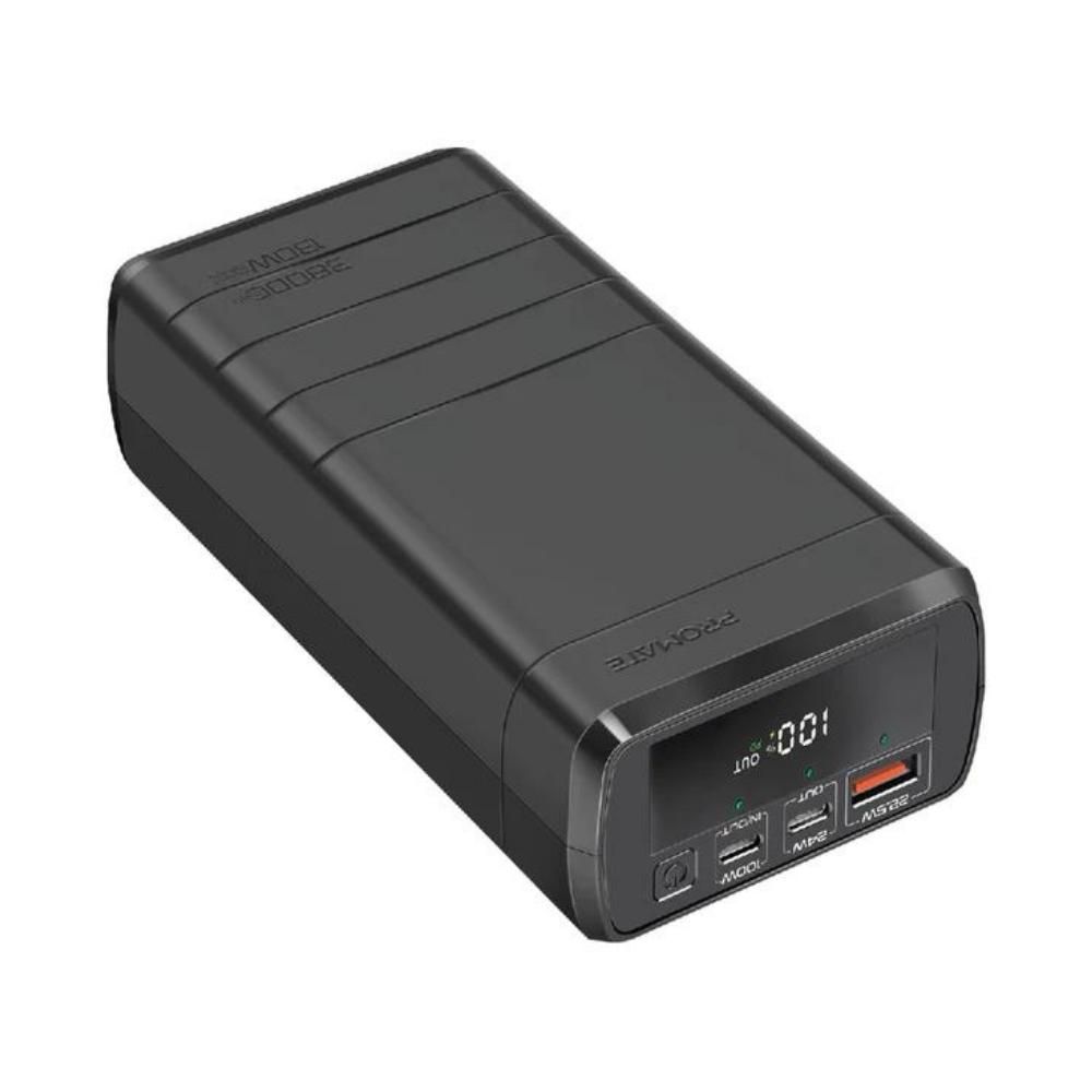 Promate PowerBank 38000mAh/130W Quick Charging Power Bank