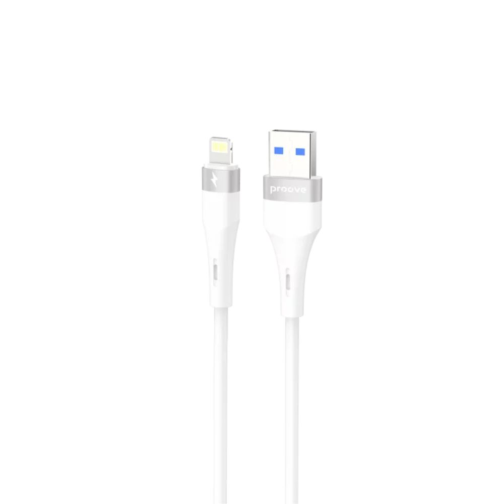 Proove Light Silicone Plus USB to Lightning 2.4A (1m) – White