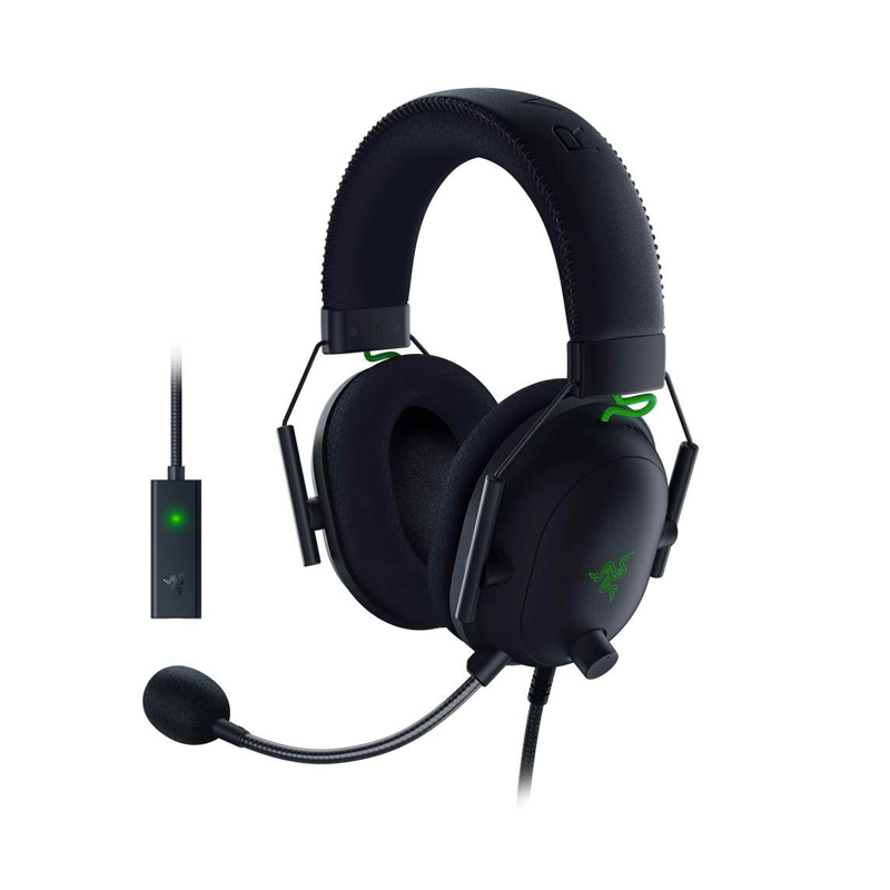 Razer BlackShark V2 Gaming Headset: THX 7.1 Spatial Surround Sound +USB Mic Enhancer