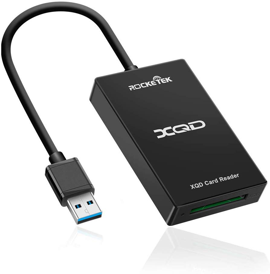 Rocketek XQD Reader. XQD Card Reader Compatible with XQD G-Series & XQD M-Series for Windows/Mac OS. USB 3.0 XQD Memory Card Reader