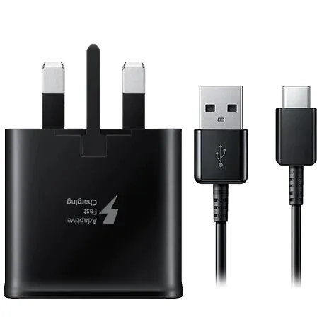 Samsung 15W Super Fast Charging USB Plug and USB-C Cable-Black