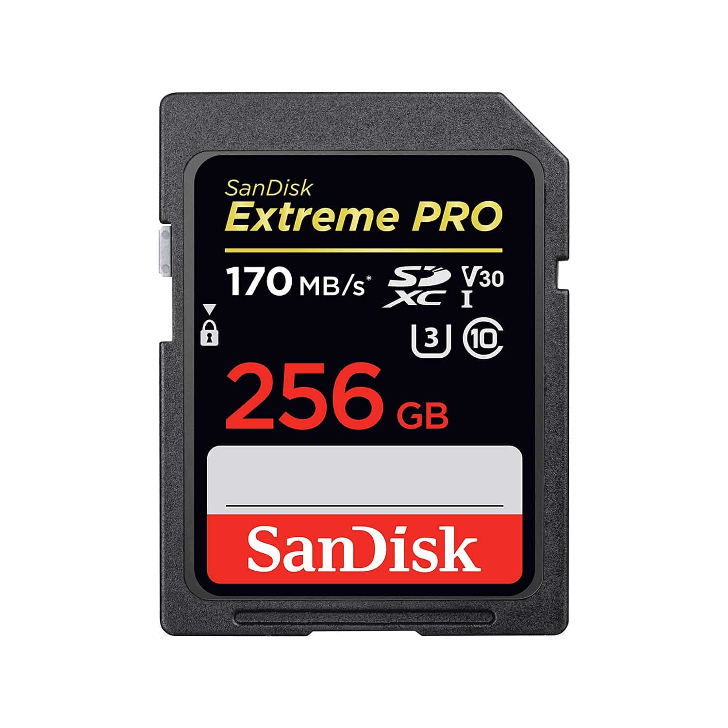 SanDisk 256GB Extreme PRO SDXC UHS-I Card – C10, U3, V30, 4K UHD, SD Card