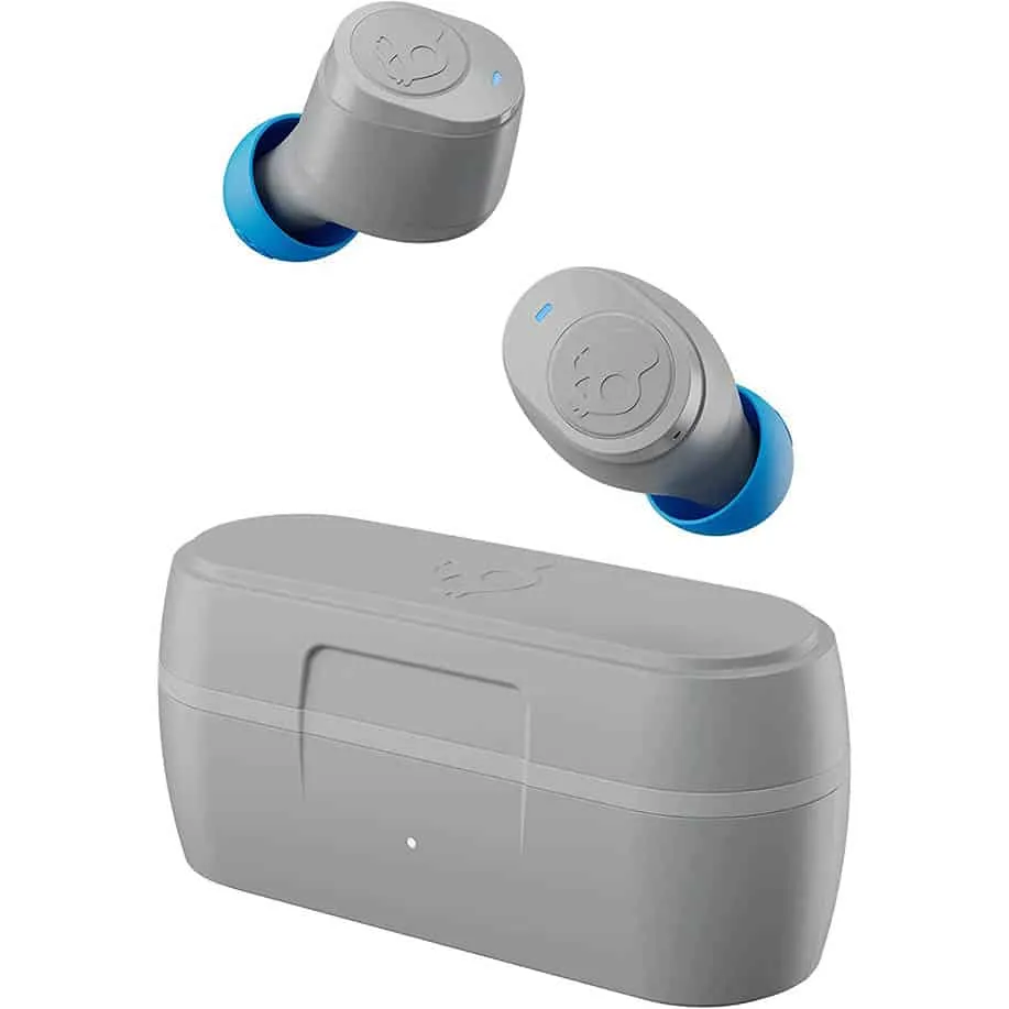 Skullcandy Jib True Wireless in-Ear Earbuds – Light Grey/Blue -Black