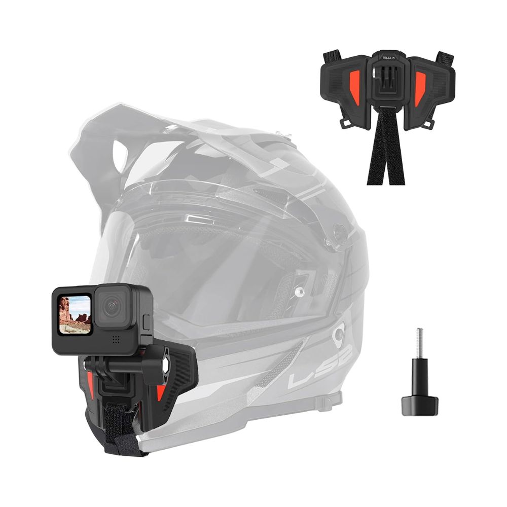 TELESIN Upgraded Motorcycle Helmet Chin Mount