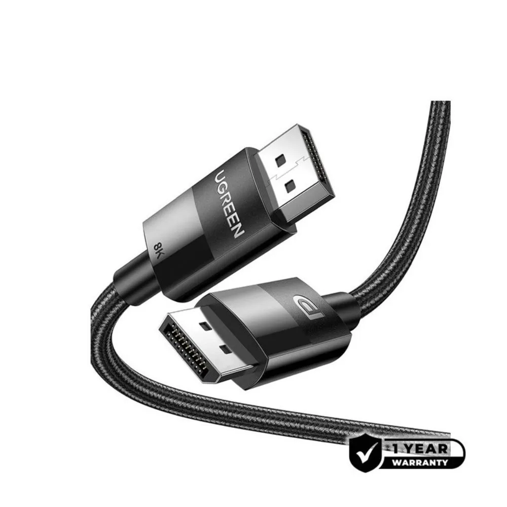 UGREEN 8K Display Port 1.4 Male to Male Braided Cable