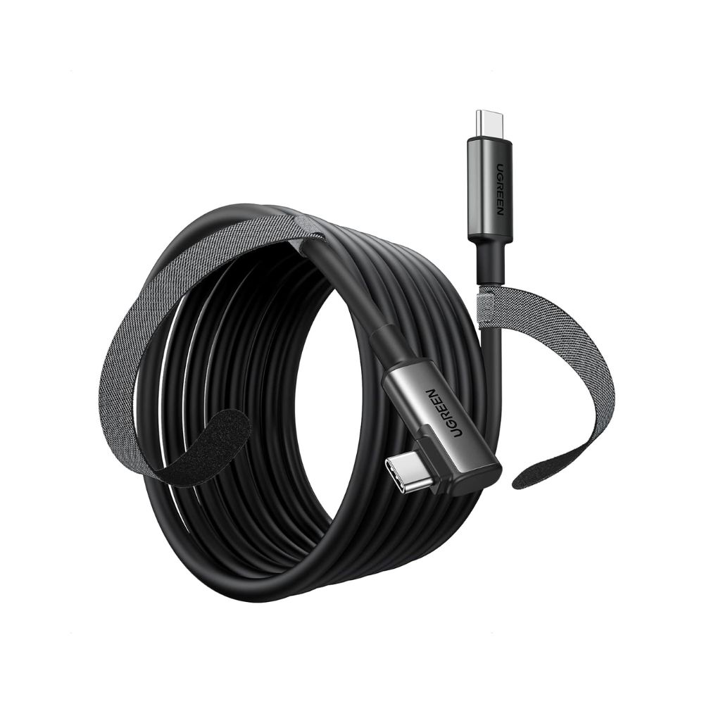 UGREEN Angled USB-C to USB-C VR Link Cable, Compatible with Oculus Quest 2, Pico 4 and PC/Steam VR 5M