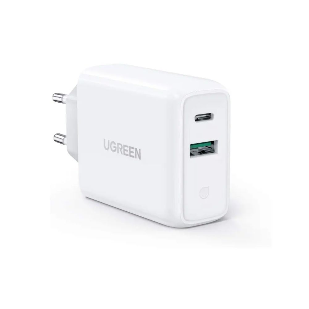 UGREEN Dual Port USB-C and USB-A Smart and Fast Charger Adapter