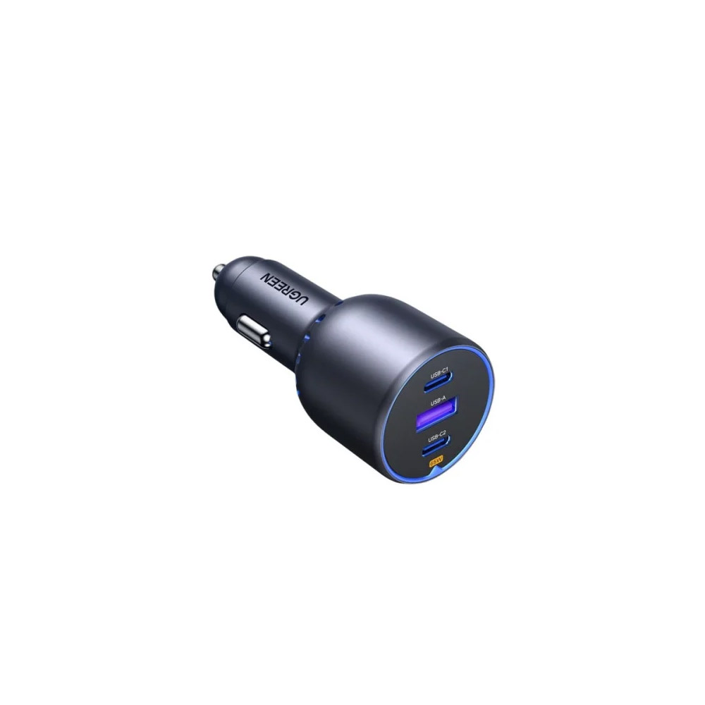 UGREEN – EC703 75W 3 Ports Fast Car Charger, for Phones, Tablets, Ipads, Laptops & MacBooks – 35024