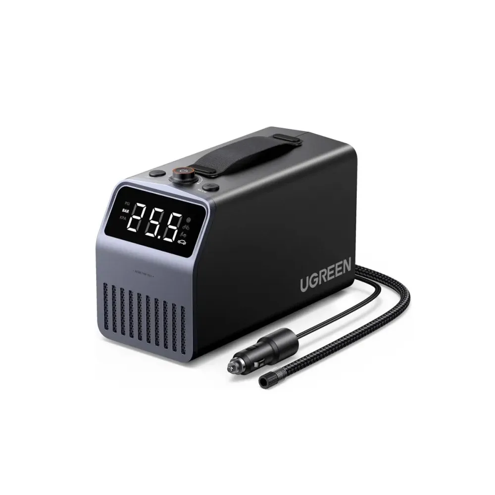UGREEN – ET723 150PSI Pro Tire Inflator, Corded & Cordless Built-in Battery, Air Compressor with LED Display & Auto Shutoff – 35976