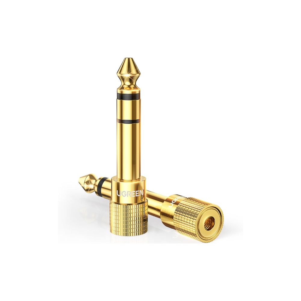 UGREEN Gold Plated Connector 6.35mm Male To 3.5mm Female Adapter