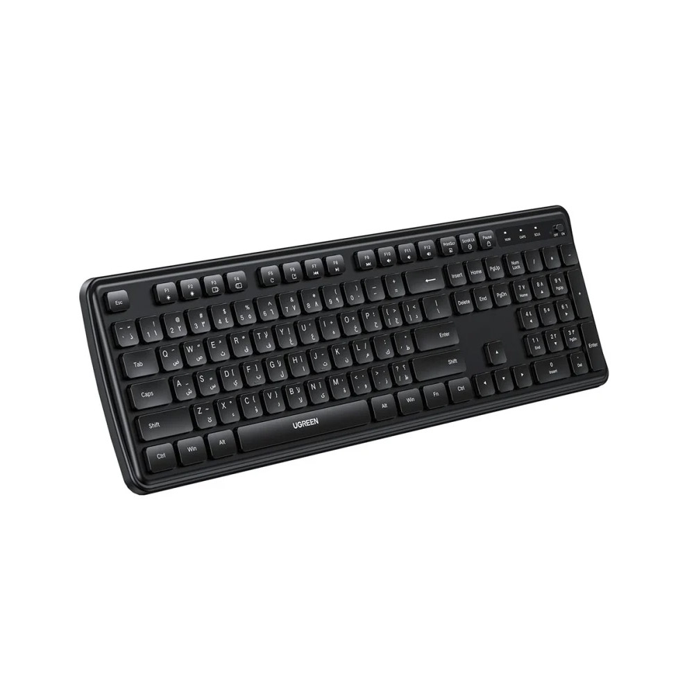 UGREEN – K331 65734 Wireless Keyboard Ultra-Quiet, Ergonomic, and Spill-Resistant Design for Home & Office Efficiency Eng/Arabic