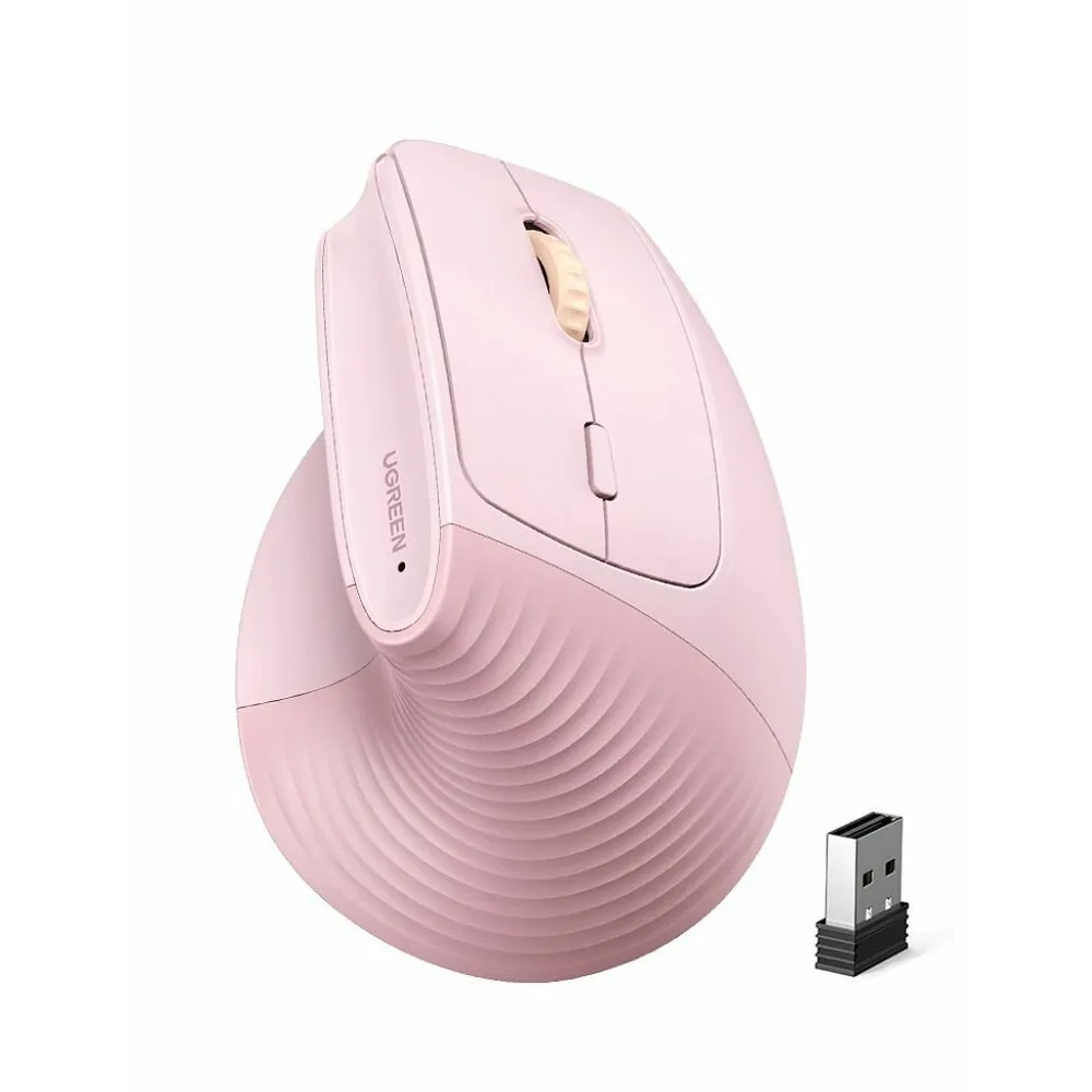 UGREEN – M571P Ergonomic Vertical 57° Ergonomic Angle, Silent Mouse, Bluetooth & Wireless, 4000 DPI