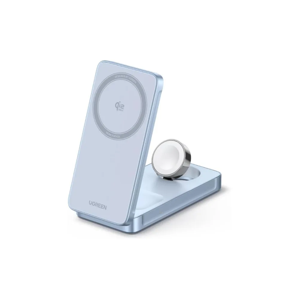 UGREEN MagFlow 3 in 1 Magnetic Wireless Charger (Qi2 25W, MagSafe-Compatible)