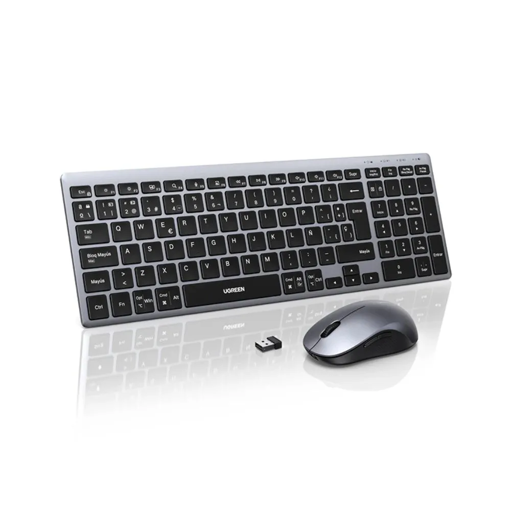 UGREEN MK552 Dual-Mode Wireless Keyboard and Mouse Combo (Bluetooth & 2.4GHz Rechargeable)