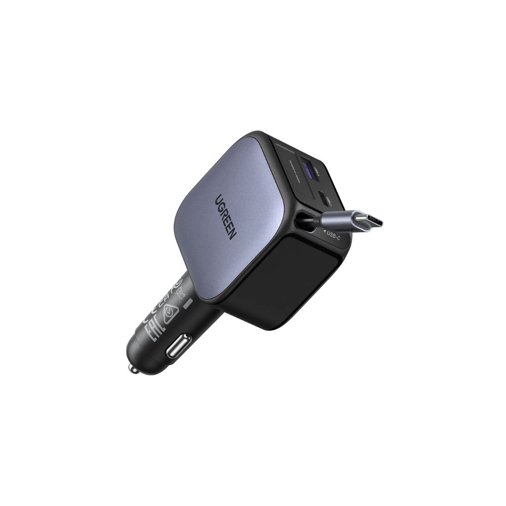 UGREEN Nexode 60W Retractable Car Charger