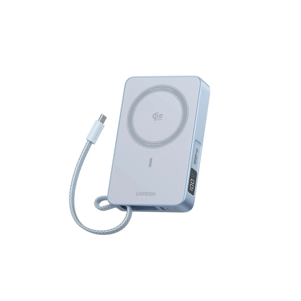 Ugreen – PB773 MagFlow 10000mAh Wireless Power Bank with Qi2 25W Certified Fast Charging & Magnetic MagSafe Compatibility – 65958B