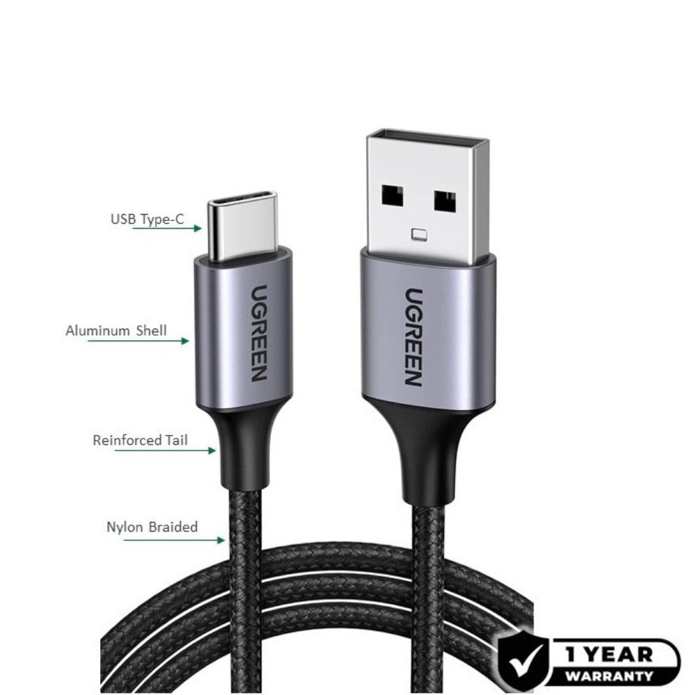 UGREEN USB-A to USB-C Braided Cable Fast Charge