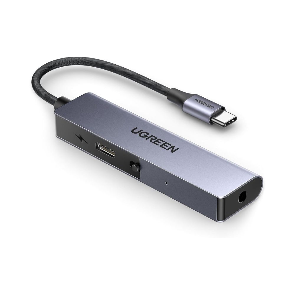 UGREEN USB C to 3.5mm Headphone & USB-C Charging Port Built-In Microphone