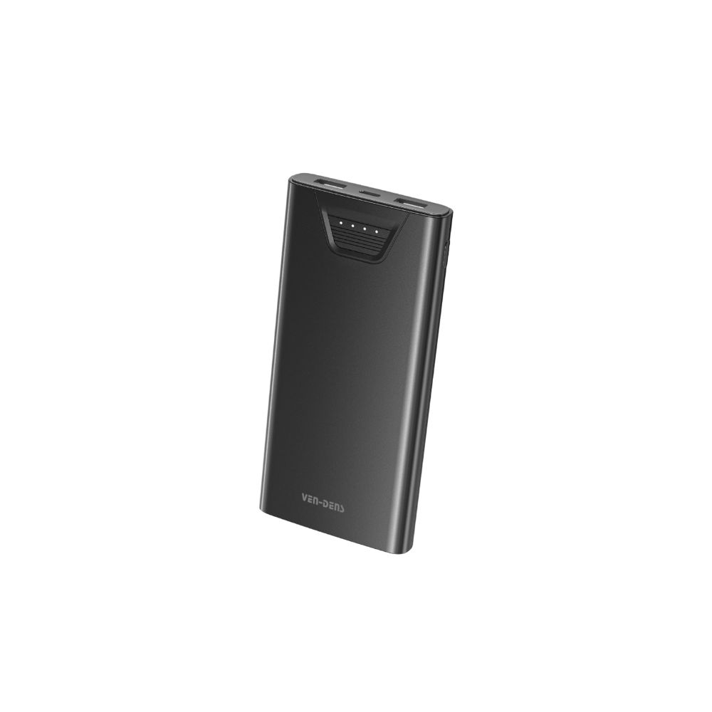 Ven-Dens 10000mAh High Capacity Dual USB Power Bank – Black