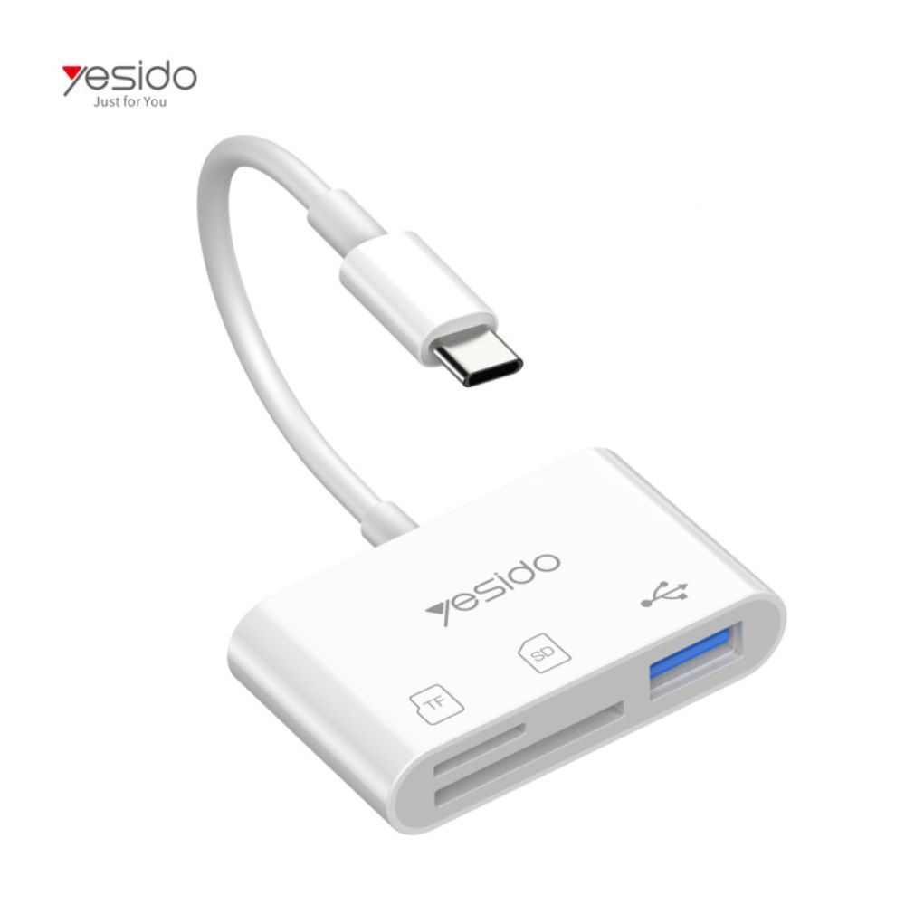 Yesido GS16 High Quality Type-C To USB 3.0 TF SD Card Slot &amp; PD Quick Charge OTG Adapter